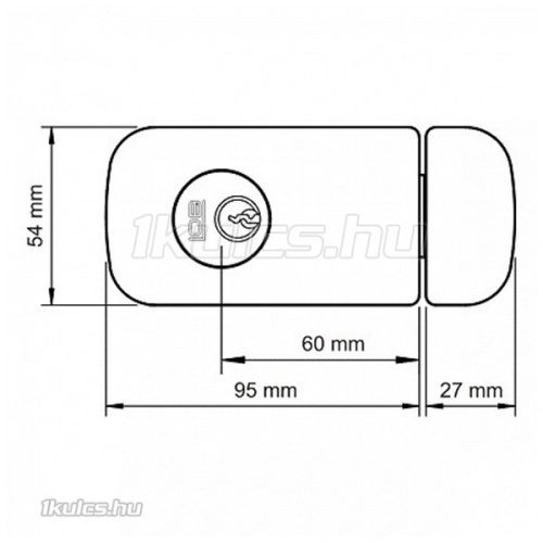 Lob TB62-11W fehér kívül/belül cil.retesz