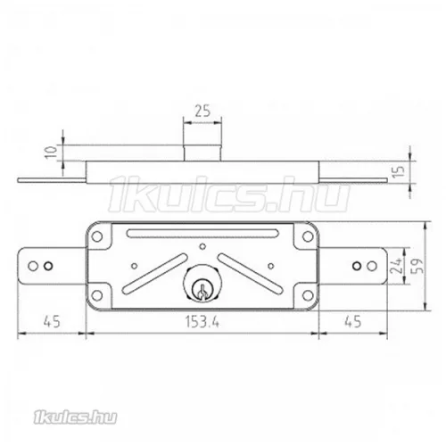 MCM 1511/AV redőnyzár 10mm cilinderrel