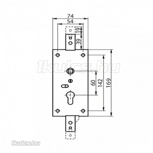 Kowal 102583 kilincsműködtetésű függőleges kétirányú garázsajtózár