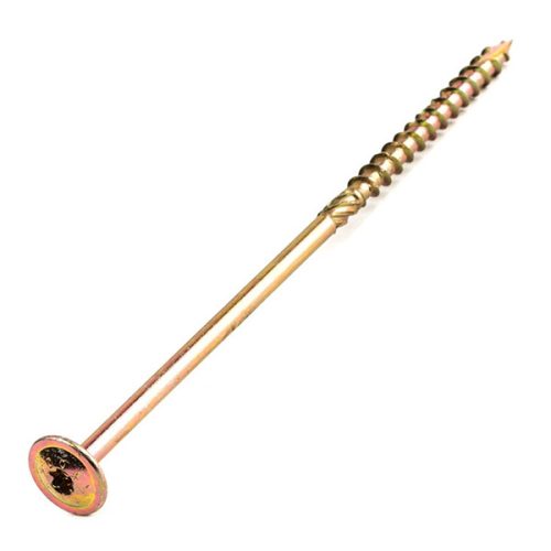 Ácsszerkezeti csavar, lapos peremes fejjel, Tx40, sárgára passz., 8x160 /80 (50 db/doboz)