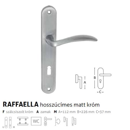 Raffaella matt króm 55 Cilinderes