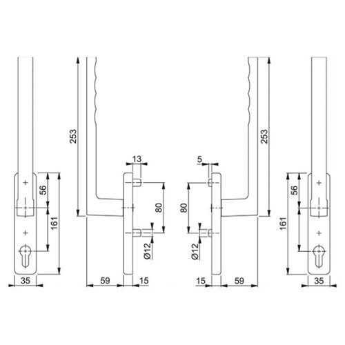 Hoppe Toulon Emelő-Toló 75-80mm  F4