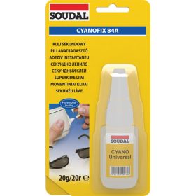   Soudal Cyanofix szupergyors, oldószer mentes pillanatragasztó 20 g