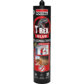   Soudal T-Rex akril polymer diszperzió bázisú erős, azonnali tapadóerejű szerelőragasztó piros 380g