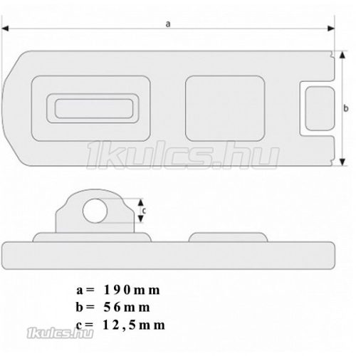 Abus 140/190 biztonsági lakatpánt