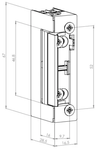 JIS 1410 Elektromos zár előlap nélkül 6/12V AC/DC A Coils