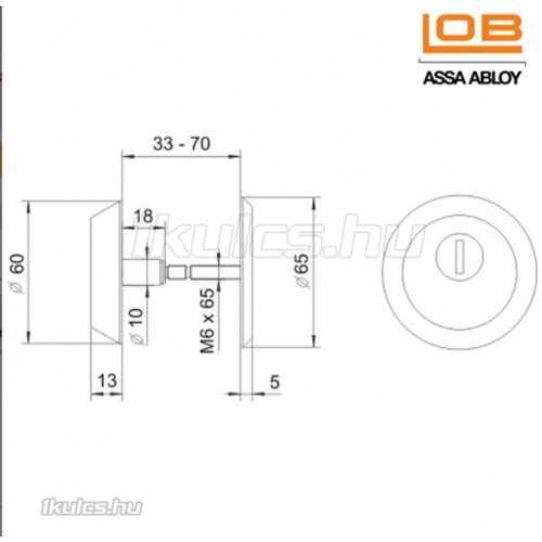 Lob Bizon MT21 fúrásvédett cilinderpajzs króm