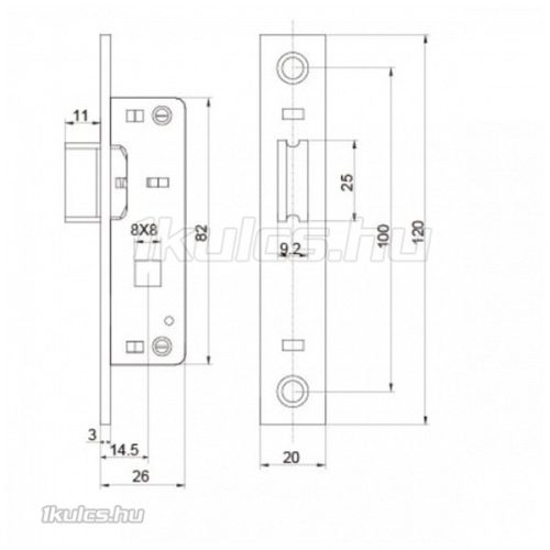 ANBO 1201 kilincses csapdazár DM15