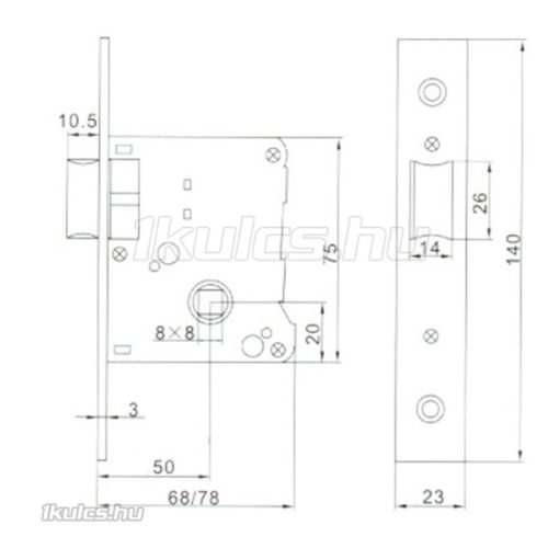 ANBO 3415 faajtó csapdazár DM50