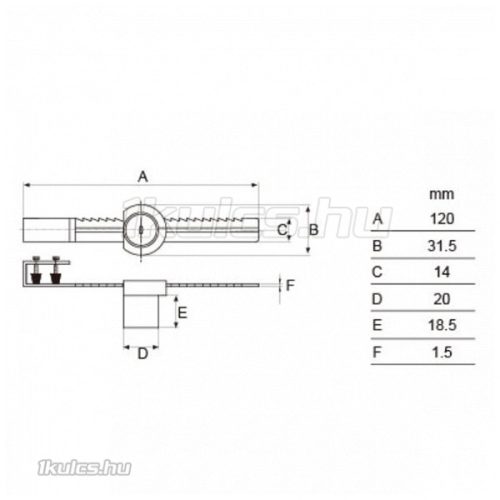 Anbo FL603 üvegajtózár 2K
