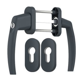 Victory kulcsos balkon átmenő kilincs rozettával antracit