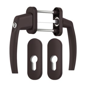 Victory kulcsos balkon átmenő kilincs rozettával barna