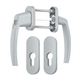 Victory kulcsos balkon átmenő kilincs rozettával silver