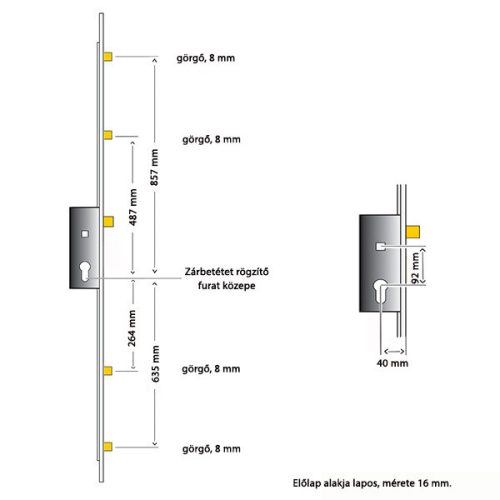 Roto H650 4E 40/92/16 kilincsmüködtetésű (627185)