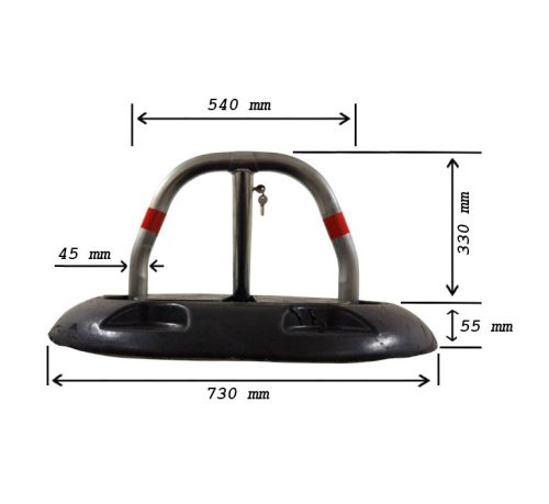 Parkolóőr zárbetétes erősített talpazat