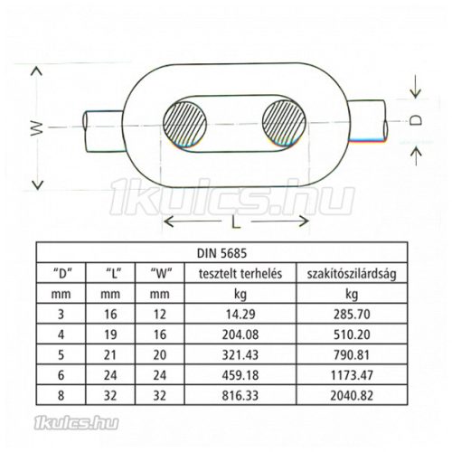 Lánc horganyzott 6 mm