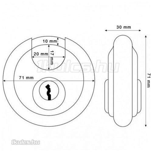 Abus 20/70 diszkosz lakat