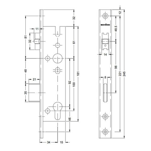 Schüco 35 U portálzár