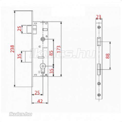 JYB 155-25 DM25 40-es portálzár