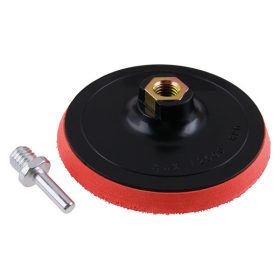   Festa 22063F Tépőzáras gumitányér 125 mm M14 + 8 mm csapos adapter FESTA