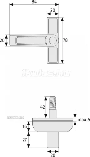 Abus FTS 2410BR ablakzár Barna
