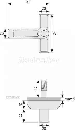 Abus FTS 2410W ablakzár Fehér