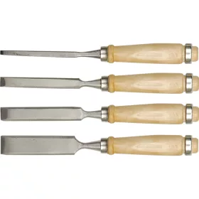   Vorel 25500 favéső készlet, 4 részes, fanyéllel, 6-24 mm
