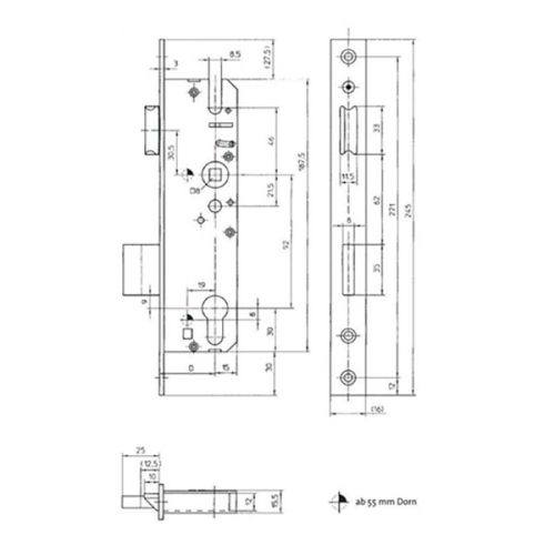 KFV portálzár 55/92/16