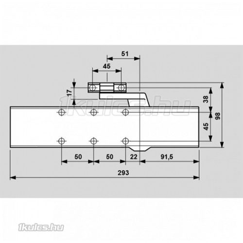 Dorma TS-83 BC/DC ajtóbehúzó test ezüst