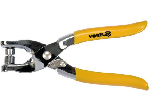 VOREL Bőrlyukasztó fogó revolveres és bőrszegecselő + 100 db szegecs