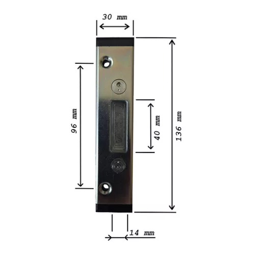 GU ACÉLCSAPZÁRFOGADÓ ALUPLAST IDEAL KH. (6-31552-07-0-1)