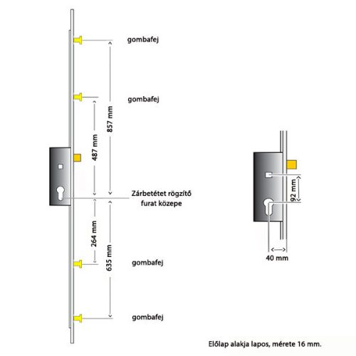 Roto H600 4V 40/92/16 gomba