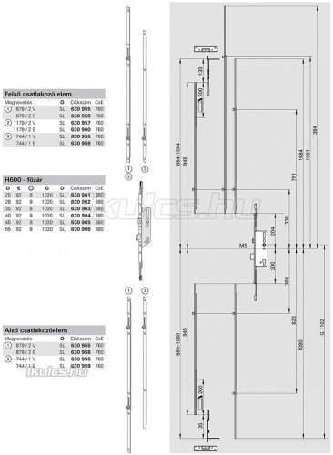 Rotosil nano H600 45/92/16 V/E főzár