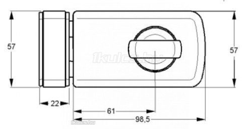 Elzett (Dormakaba) 6784 gombos másodzár barna