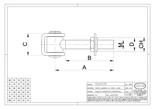 IBFM 425/VR/18 Állíth. forgáspont anyával 18 mm