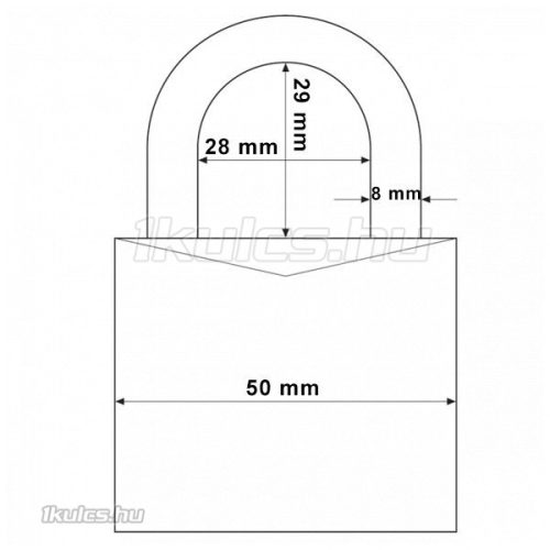 Abus 720/50 fúrt kulcsos lakat