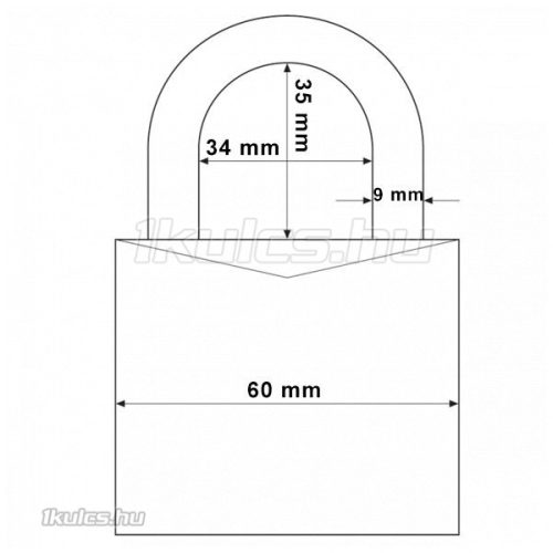 Abus 720/60 fúrt kulcsos lakat