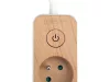 STHOR 72344 Fa hatású elosztó földeléssel, 5 aljzattal, USB-vel, 1,4 m kábellel (3x1 mm²)