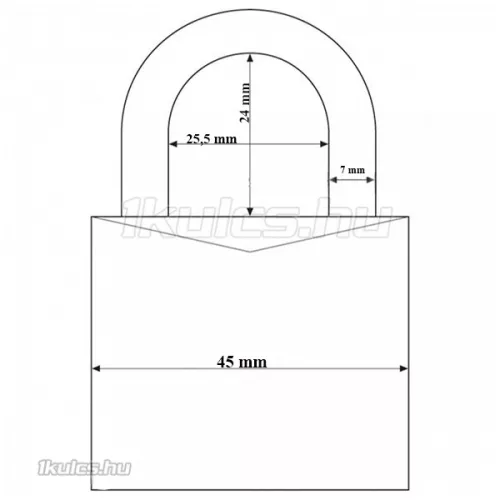 Abus 727/45 Titalium lakat