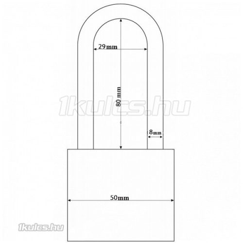 Abus 727/50 HB80 Titalium lakat (KA)