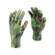 FLO 74113 Kertészkesztyű Zöld Terepmintával 8-As