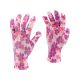 FLO 74121 Kertészkesztyű Rózsaszín Virágmintával 8-As