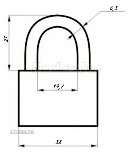 Abus 818/40 fúrt kulcsos akat 3K