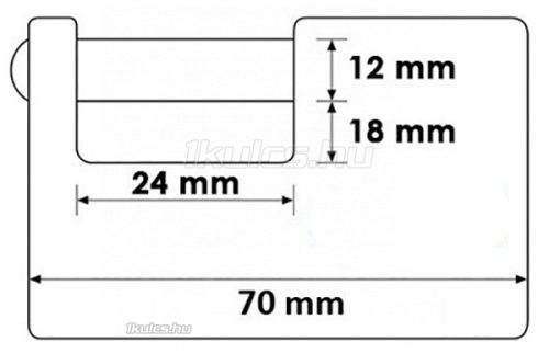 Abus 868/70 fúrt kulcsos tömb lakat 3K
