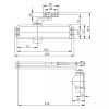 ASSA ABLOY DC120 Ajtócsukó, karral, fekete, EN2/3/4