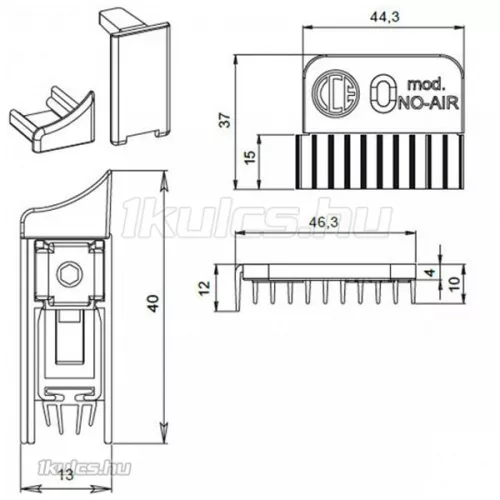 Automata küszöb applique fehér 1030mm