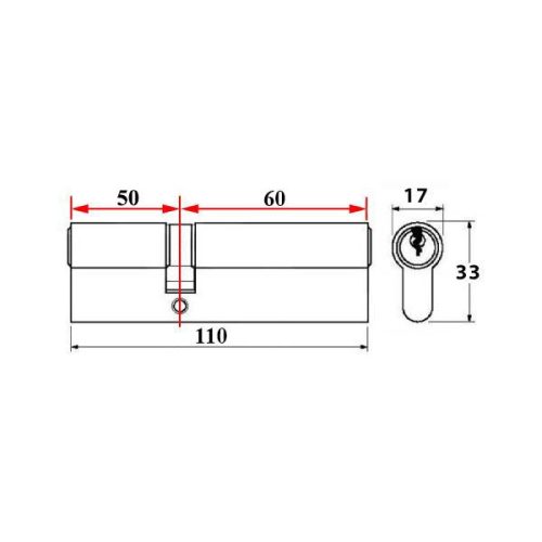 Abus Bravus 3500 MX zárbetét 50x60 gombos