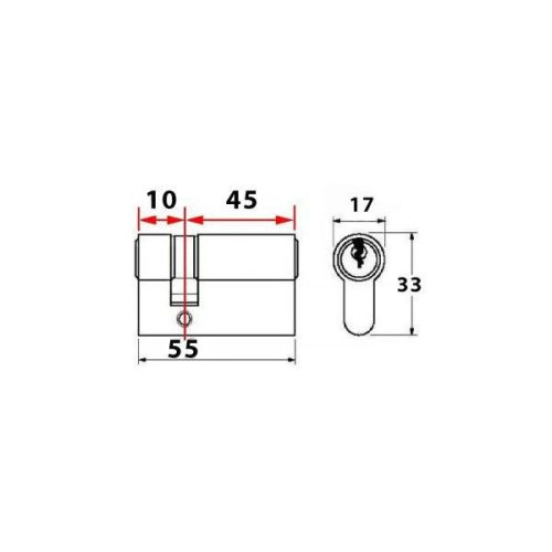 Abus Bravus 3500 MX félbetét 10x45