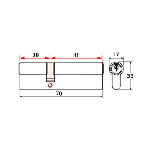 Abus Bravus 3500 MX zárbetét 30x40 vészfunkciós