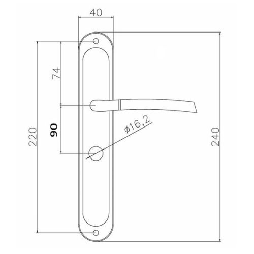 Bussare Fino A-13 hosszúcímes kilincs Graphite-Antique Bronz 90WC